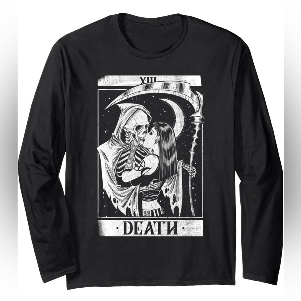 Black Tarot Card Death Tee